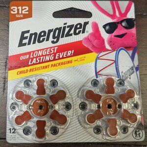 New Energizer Hearing Aid Battery Size 312 12pk - Brown, expires 06.2029